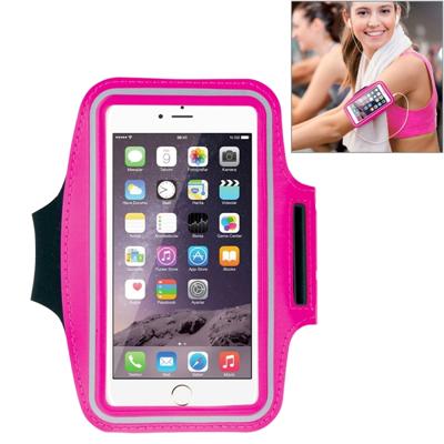 HAWEEL Sport Armband Case met oortelefoon gat & sleutel Pocket voor iPhone 6 Plus Galaxy S6 / S5(Magenta)
