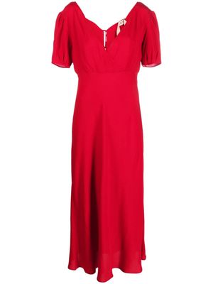 Nº21 robe mi-longue à fermeture nouée - Rouge