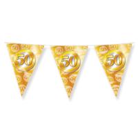 Paperdream Jubileum vlaggetjes - 50 jaar getrouwd - feestversiering - 10 mtr - dubbelzijdig