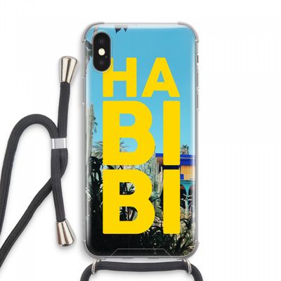 Habibi Majorelle : iPhone XS Max Transparant Hoesje met koord