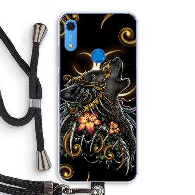 Huilende Wolf: Huawei Y6s Transparant Hoesje met koord