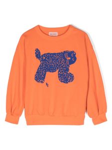 Bobo Choses sweat Big Cat en coton biologique - Orange