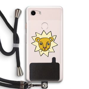 Kleine leeuw: Pixel 3 Transparant Hoesje met koord