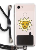Kleine leeuw: Pixel 3 Transparant Hoesje met koord