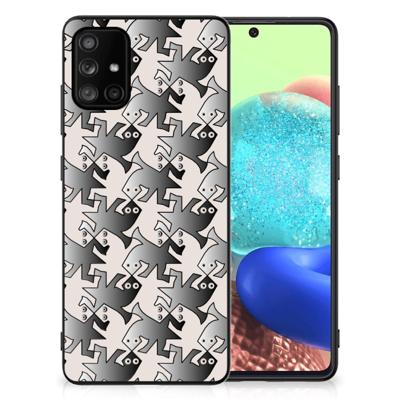 Samsung Galaxy A71 Dierenprint Telefoonhoesje Salamander Grey