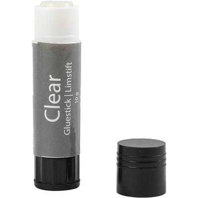 Creativ Company Transparante lijmstift, rond, 10 gr, 1 stuk