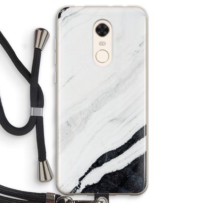 Elegante marmer: Xiaomi Redmi 5 Transparant Hoesje met koord