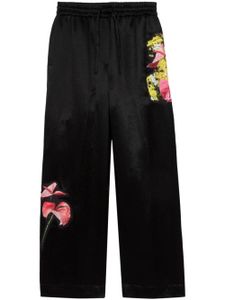 3.1 Phillip Lim pantalon ample à appliques fleurs - Noir