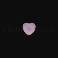 Tongpiercing tickler hart licht paars