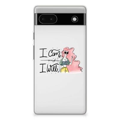 Google Pixel 6A Telefoonhoesje met Naam i Can Google Pixel 6A Telefoonhoesje met Naam i Can