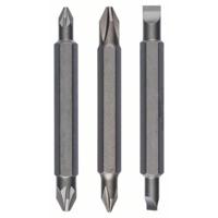Bosch Accessories PH1, PZ1, S 0,6 x 4,5, PH2, PZ2, S 1,0 x 5,5, 60 mm Dubbelbitset