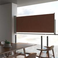Tuinscherm uittrekbaar 100x300 cm bruin