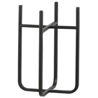 Mica Decorations - bloempot plantenstandaard - verhoger - zwart - H25 x B14 cm