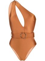 Noire Swimwear maillot de bain à design à une épaule - Tons neutres