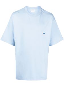 Drôle De Monsieur t-shirt en coton à logo brodé - Bleu