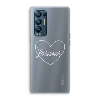 Forever heart pastel: Oppo Find X3 Neo Transparant Hoesje