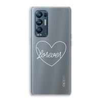 Forever heart pastel: Oppo Find X3 Neo Transparant Hoesje