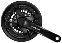 Shimano Crankstel 6/7/8 speed Tourney FC-TY501 met 170mm crankarm 48 x 38 x 28T zwart (werkplaatsverpakking) - thumbnail