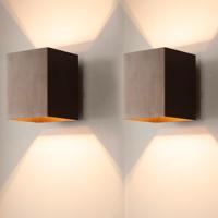 2x Cometa bronzo s by LUSENZ - Up and downlight - Rechthoekige wandlamp met geborsteld bronzen coating