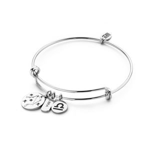 CO88 Collection Zodiac 8CB 90276 Stalen Armband met Hangers - Sterrenbeeld Weegschaal - One-size - Zilverkleurig