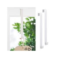 Deurhaken voor keuken kastdeuren - 4x stuks - wit - 30 cm - handdoekhaakjes