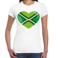 Verkleed feest T-shirt dames - wit - I love Achterhoek - met hartje - themafeest