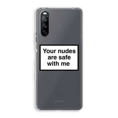 Safe with me: Sony Xperia 10 III Transparant Hoesje