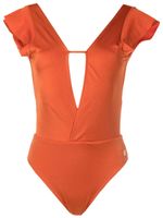 Brigitte maillot de bain à manches courtes - Orange - thumbnail