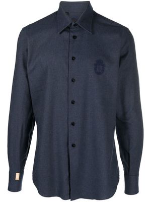 Billionaire chemise boutonnée à logo brodé - Bleu