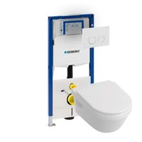 Villeroy & Boch Omnia Architectura direct flush toiletset met Geberit UP320 en Sigma20 bedieningspaneel - thumbnail