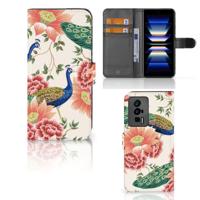 Telefoonhoesje | Met pasjeshouder | voor Xiaomi Poco F5 Pro Pink Peacock