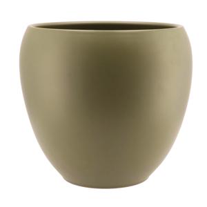 DK Design Bloempot/plantenpot - Vinci - olijfgroen mat - voor binnen - D28 x H31 cm