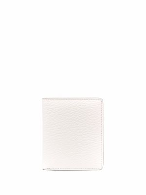 Maison Margiela porte-cartes en cuir à coutures signature - Blanc