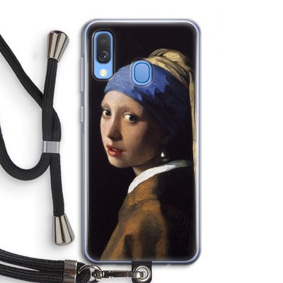 The Pearl Earring: Samsung Galaxy A40 Transparant Hoesje met koord