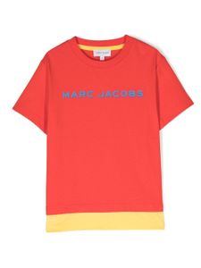 Marc Jacobs Kids t-shirt colour block à logo imprimé - Rouge