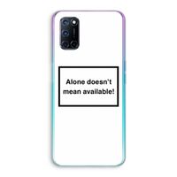 Alone: Oppo A52 Transparant Hoesje