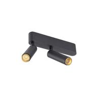 SLV OpbouwspotGrip! S 2-lichts zwart 2700K - 1009046