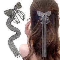 1 stks boog kwastje haarspeldjes strass metalen haarspeldjes snap lente haar sluitingen leuke haar styling accessoires voor vrouwen meisjes Lightinthebox