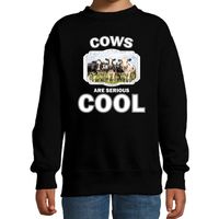 Dieren kudde Nederlandse koeien sweater zwart kinderen - cows are cool trui jongens en meisjes - thumbnail