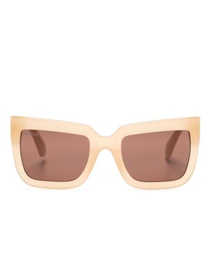 Off-White Eyewear lunettes de soleil à monture carrée - Marron