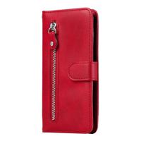 Samsung Galaxy A35 hoesje - Bookcase - Pasjeshouder - Portemonnee - Rits - Kunstleer - Rood - thumbnail