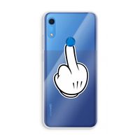 Middle finger white: Huawei Y6s Transparant Hoesje