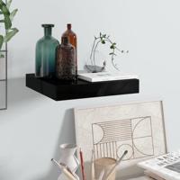Wandschap zwevend 23x23,5x3,8 cm MDF hoogglans zwart Wandschap zwevend 23x23,5x3,8 cm MDF hoogglans zwart