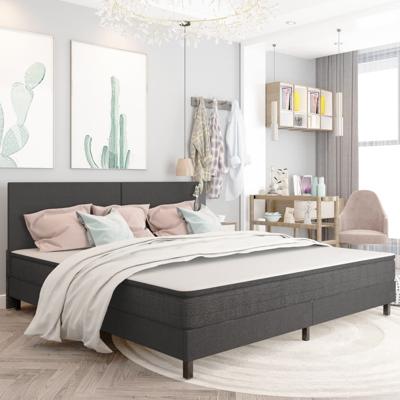 Boxspringframe stof grijs 200x200 cm