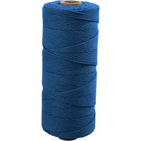 Creativ Company Macramé koord, l: 315 m, dikte 1 mm, dunne kwaliteit 12/12, blauw, 220 gr/ 1 bol