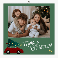 Foto tegeltje Merry Christmas