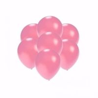 Kleine metallic roze party ballonnen 15x stuks van 13 cm - Ballonnen - thumbnail