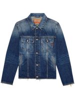 Diesel veste en jean à col italien - Bleu