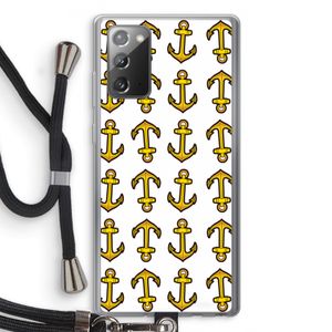 Musketon Anchor: Samsung Galaxy Note 20 / Note 20 5G Transparant Hoesje met koord
