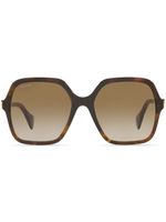 Gucci Eyewear lunettes de soleil carrées à effet écailles de tortue - Marron